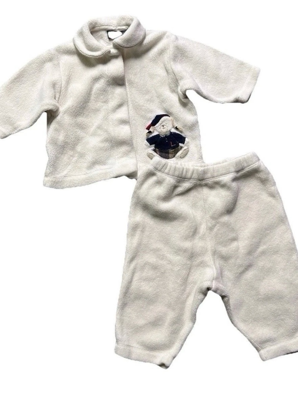 Vintage Baby Saks Fifth Avenue Two Piece Fleece Outfit Size 0-3 Months